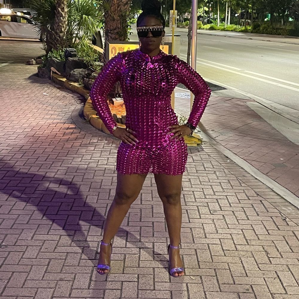 A mini dress 